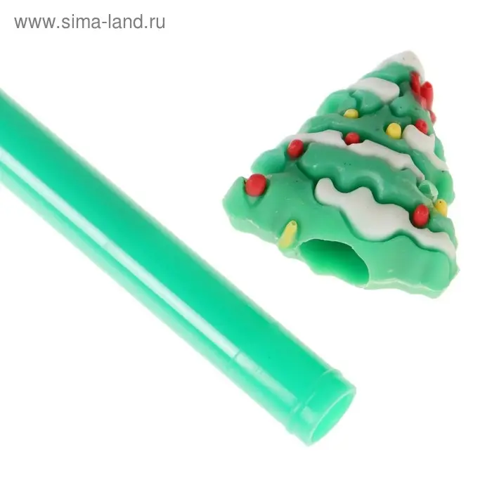 Ручка гелевая прикол Calligrata "Новый год", неавтоматическая, синие чернила, 0,38 мм, подарочная, МИКС