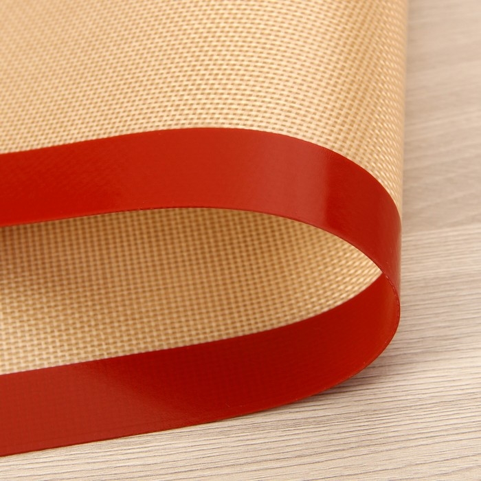 Коврик для выпечки армированный Доляна, силикон, 40&times;60 см, бежевый