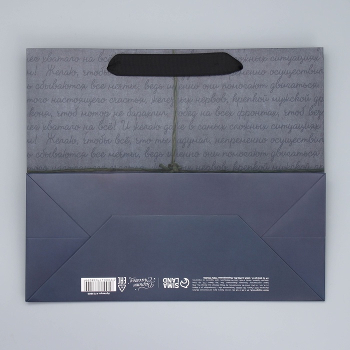 Пакет подарочный ламинированный горизонтальный, упаковка, &laquo;Лучшему во всём&raquo;, ML 27 х 23 х 11,5 см