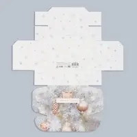 Коробка подарочная новогодняя складная &laquo;Снежные шары&raquo;, 14 х 10 х 5 см
