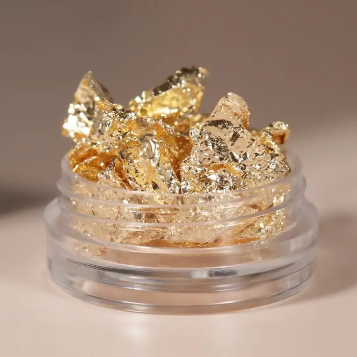 Поталь для декора ногтей, золотистая