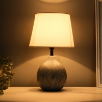 Лампа настольная "Тезис" 1х40Вт Е14  серый   20х20х32см