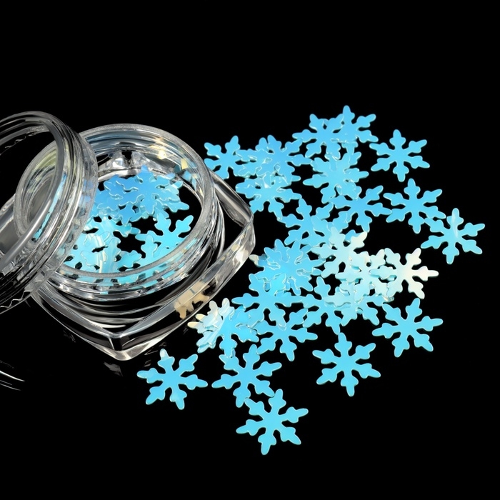 Новый год! Пайетки для декора &laquo;Winter&raquo;, голубые