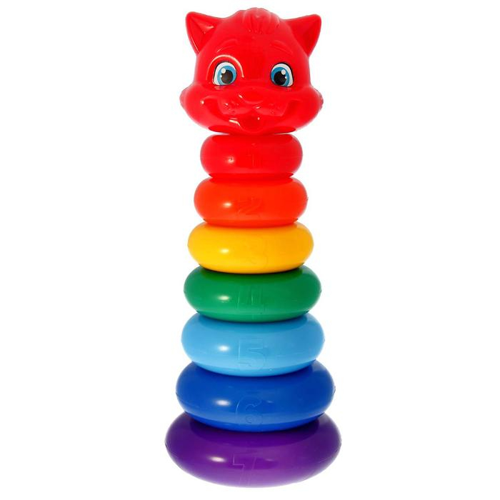 Пирамидка 7 колец &laquo;Котик&raquo;
