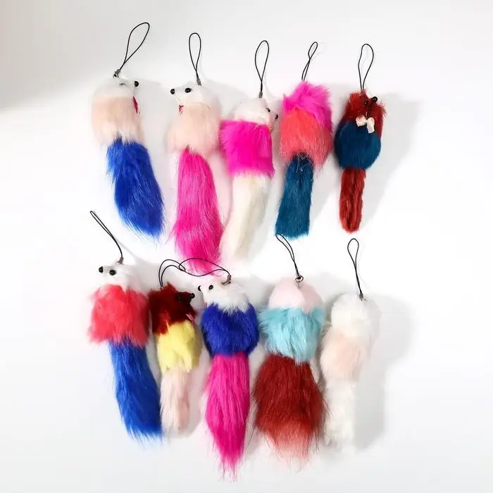 Пушистик на подвеске "Милашка" 4,5 х 4,5 х 12,5 см, цвета МИКС