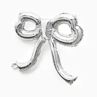 Воздушный шар фольгированный 22" "Бант" цвет серебро