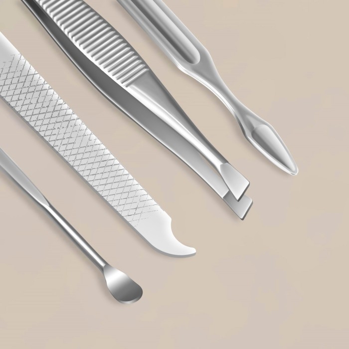 Набор маникюрный &laquo;Цветочная рапсодия&raquo;, 7 предметов, в футляре, разноцветный