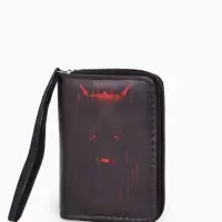 Кошелек дет 07-01-01 Июнь2529 волк, 12*1,5*9 см, 2 отд+отд/молн, д/карт, черный