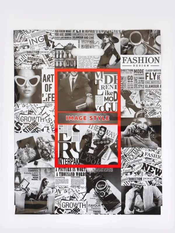 Пакет "Имидж", полиэтиленовый с вырубной ручкой, 40х50 см, 80 мкм