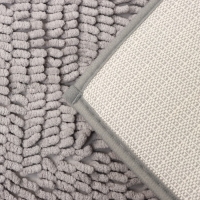 Коврик для дома Доляна &laquo;Букли длинные&raquo;, 40&times;60 см, длина букли 2 см, цвет светло-серый
