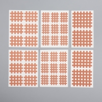 Тейп для лица, набор, 6 листов, цвет бежевый