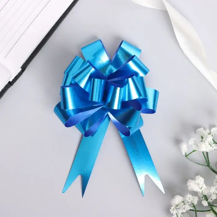 Бант - шар №3, простой, голубой