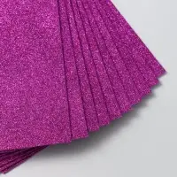 Фоамиран глиттерный 2 мм 20х30 см, фиолетовый