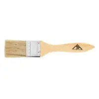Кисть плоская ЛОМ, натуральная щетина, деревянная рукоятка, 1.5", 38 мм