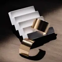 Серьги металл "Дуга" гладкая, тренд, цвет золото