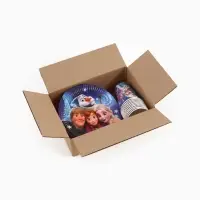 Посуда одноразовая бумажная на 10 персон: стаканы, тарелки, скатерть, Снежная принцесса