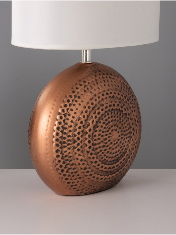 Настольная лампа "Аико" 1х15Вт Е14 коричневый 25х15х37см