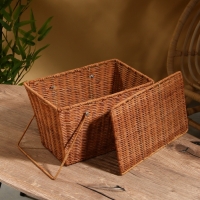 Корзина для пикника 33х20х22 см, ротанг