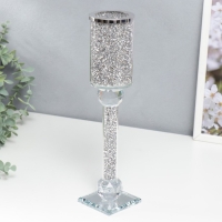 Подсвечник стекло на 1 свечу "Драгоценность" 30х7х7 см