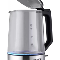 Чайник HYK-G8808 1,7л 2200Вт черный (стекло)