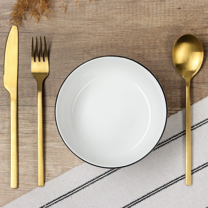 Глубокая тарелка керамическая &laquo;С любовью&raquo;, 14.5 х 6.4 см, 600 мл, цвет белый