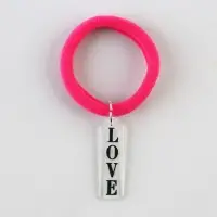 Резинка для волос &laquo;Love&raquo; с акриловым доп.элементом