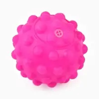 Игрушка пищащая "Мячик" для собак, 6,5 см, фуксия