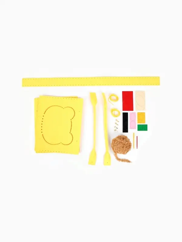 Набор для создания сумки из фетра "Медвежонок", цвет желтый