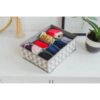 Органайзер для хранения белья &laquo;Зигзаг&raquo;, 8 ячеек, 32&times;24&times;12 см, цвет серый