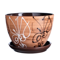 Горшок цветочный Витраж 1,65л с подставкой