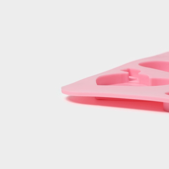 Форма для шоколада Доляна &laquo;Амуры&raquo;, силикон, 13 ячеек, 23&times;16,5&times;0,5 см, цвет розовый