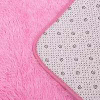 Коврик для ванной и туалета Доляна &laquo;Пушистик&raquo;, 50&times;80 см, цвет розовый