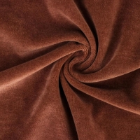 Отрез трикотажный для рукоделия, велюр, цвет коричневый, 45 &times; 50 см