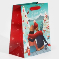 Пакет подарочный новогодний ламинированный &laquo;Любовь&raquo;, MS 18 х 23 х 10 см, Новый год