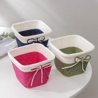 Кашпо для цветов плетёное &laquo;Бантик&raquo;, 10,5&times;10,5&times;8 см, цвет МИКС