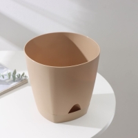 Горшок для цветов с прикорневым поливом Amsterdam, 4 л, цвет молочный шоколад