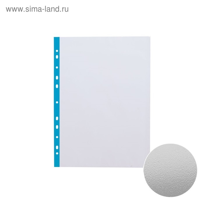 Файл-вкладыш А4, 40 мкм, ErichKrause Standard Plus, тиснение, вертикальный, с цветной полосой, 100 штук