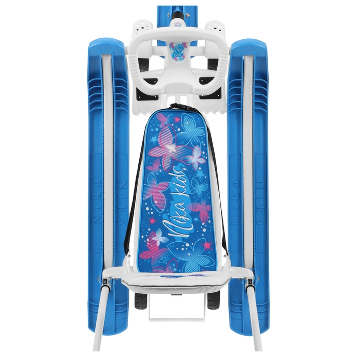 Снегокат с колёсами &laquo;Тимка спорт 6 Бабочки&raquo;, ТС6/БТ, с родительской ручкой, со спинкой и ремнём безопасности