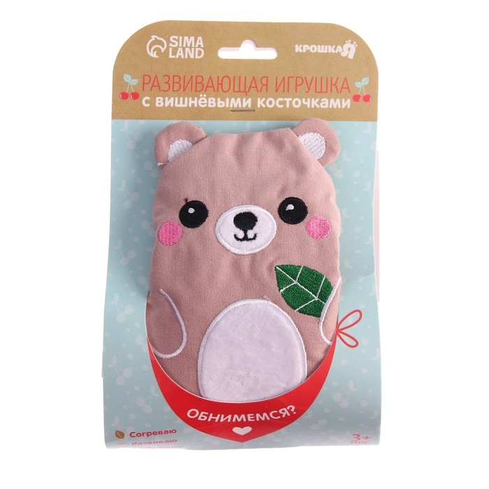 Игрушка грелка с вишневыми косточками &laquo;Мишка&raquo;, Крошка Я