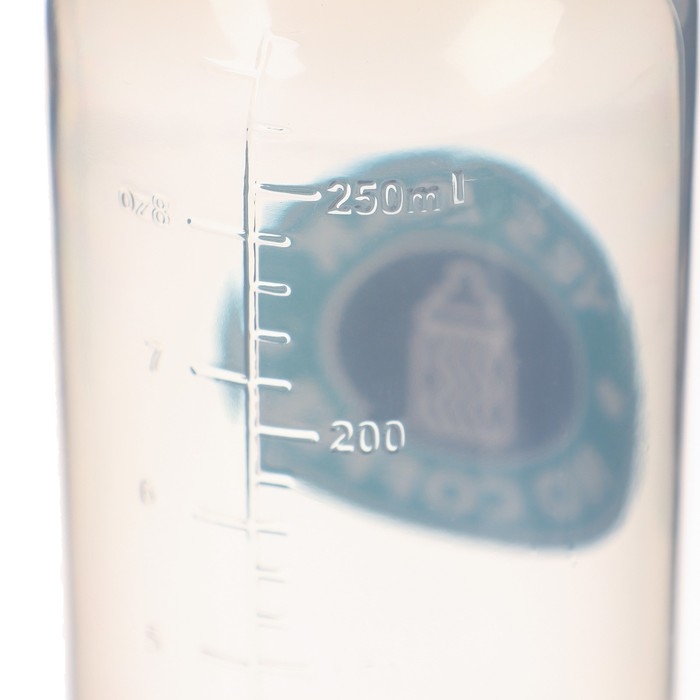 Бутылочка для кормления &laquo;Yes milk&raquo;, классическое горло, 250 мл., от 0 мес., цилиндр, цвет зеленый