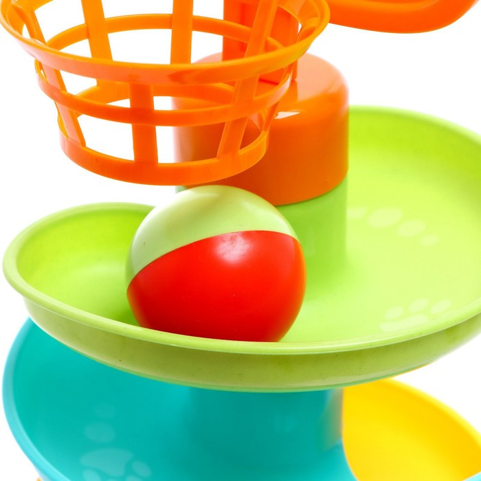 Развивающая пирамидка &laquo;Попади в корзину&raquo;, 6 элементов, МИКС