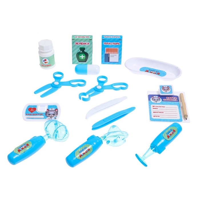 Игровой набор доктора &laquo;Учимся лечить&raquo; в коробке,14 предметов