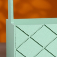 Кашпо деревянное "Эллада большая, сетка", с ручкой,  25&times;12,5&times;10(25) см Оливковый