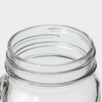 Кружка стеклянная с крышкой и трубочкой Доляна &laquo;Медведь&raquo;, 450 мл, 10&times;7,5&times;13 см