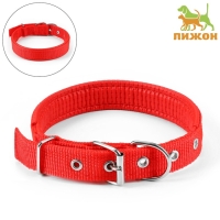 Ошейник "Комфорт" комбинированный, 55 х 2,5 см, ОШ 40-50 см, красный