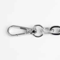 Цепочка для сумки, с карабинами, 14 &times; 10 мм, 60 см, цвет серебряный