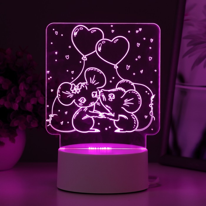 Светильник "Мышата" LED RGB от сети 11,2х9,5х12,6 см RISALUX
