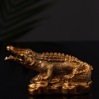 Фигура "Крокодил на деньгах" 12х10х8 см, бронза