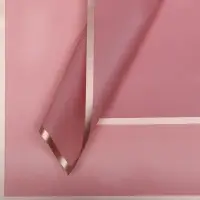 Пленка для цветов &laquo;Золотая полоса&raquo;, темная пудра, 57&times;57 см &plusmn;5% см