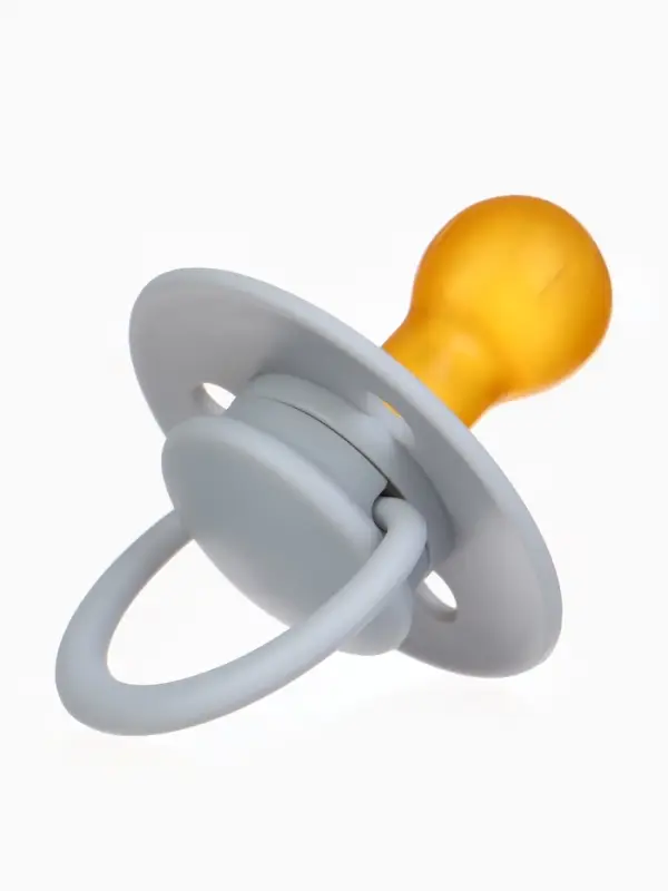 Набор классических пустышек, 2 шт., латекс, серый/серо-синий, в контейнере, от 6 мес., M&B